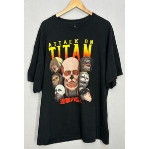 Attack On Titan Colossal Titan Shifters Anime Graphic T-Shirt Mens Black 3X